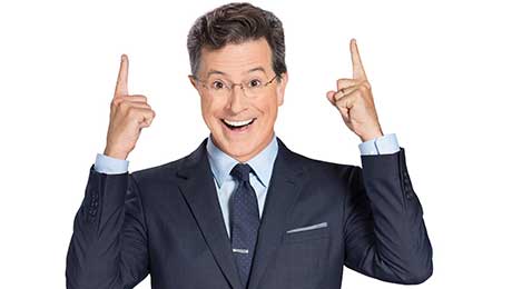 Colbert has taken over from David Letterman