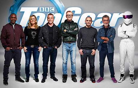 The new Top Gear presenting team is led by Chris Evans (centre)