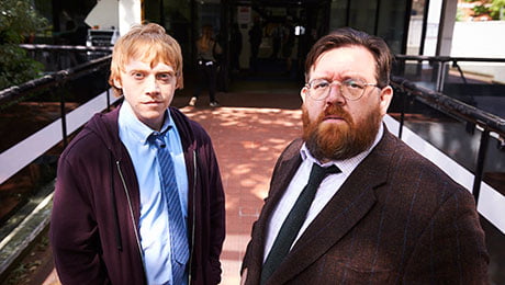 Rupert Grint and Nick Frost in Sick Note
