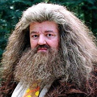 Robbie Coltrane as Harry Potter character Hagrid
