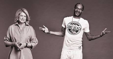 Lifestyle guru Martha Stewart and rapper Snoop Dogg