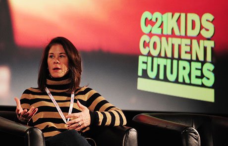 Tara Sorensen speaking at Content London