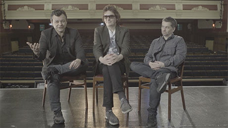 From left: James Dean Bradfield, Nicky Wire and Sean Moore of Manic Street Preachers