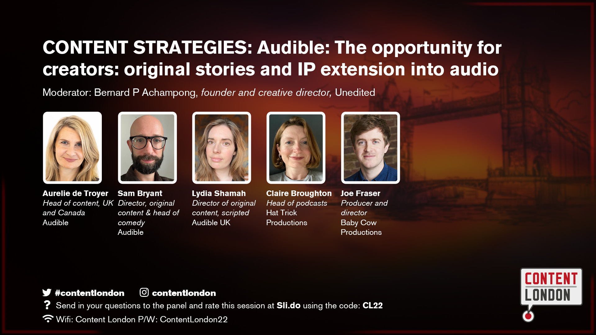 CONTENT STRATEGIES: Audible: The opportunity for creators: original stories and IP extension into audio